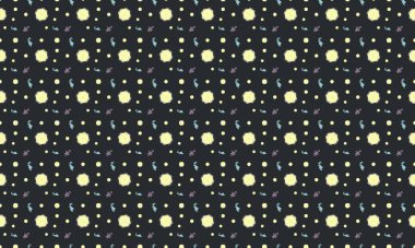 Farklı aksesuarlara sahip renkli arkaplan