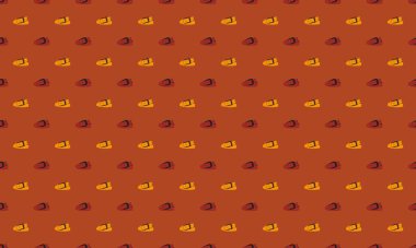 Farklı aksesuarlara sahip renkli arkaplan