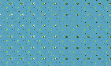 Farklı aksesuarlara sahip renkli arkaplan