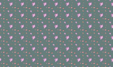 Farklı aksesuarlara sahip renkli arkaplan