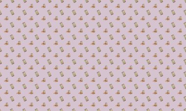 Farklı aksesuarlara sahip renkli arkaplan