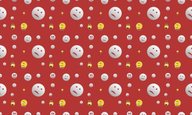 Farklı aksesuarlara sahip renkli arkaplan