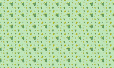 Farklı aksesuarlara sahip renkli arkaplan