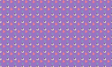 Farklı aksesuarlara sahip renkli arkaplan