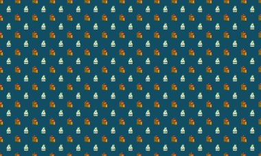 Farklı aksesuarlara sahip renkli arkaplan