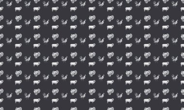 Farklı aksesuarlara sahip renkli arkaplan