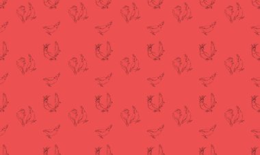 Farklı aksesuarlara sahip renkli arkaplan