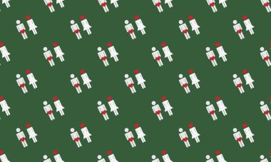 Farklı aksesuarlara sahip renkli arkaplan