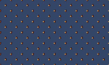 Farklı aksesuarlara sahip renkli arkaplan