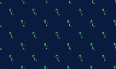 Farklı aksesuarlara sahip renkli arkaplan