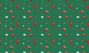 Farklı aksesuarlara sahip renkli arkaplan