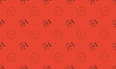 Farklı aksesuarlara sahip renkli arkaplan