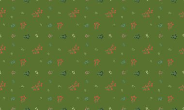 Farklı aksesuarlara sahip renkli arkaplan