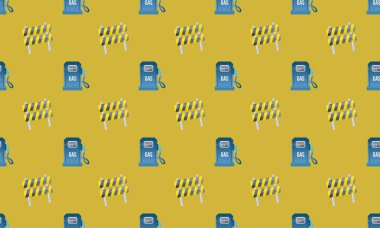 Farklı aksesuarlara sahip renkli arkaplan