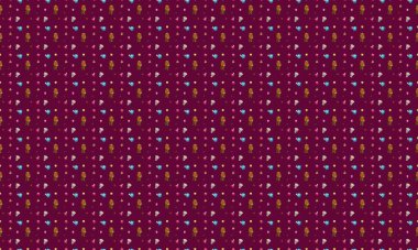 Farklı aksesuarlara sahip renkli arkaplan