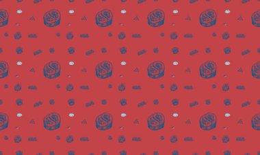 Farklı aksesuarlara sahip renkli arkaplan