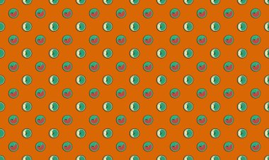 Farklı aksesuarlara sahip renkli arkaplan