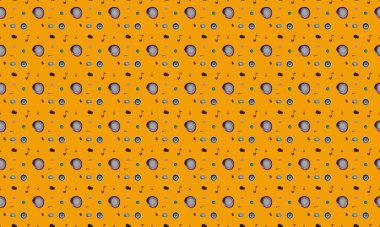 Farklı aksesuarlara sahip renkli arkaplan