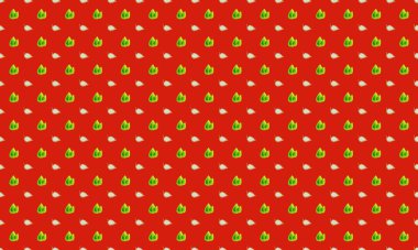 Farklı aksesuarlara sahip renkli arkaplan