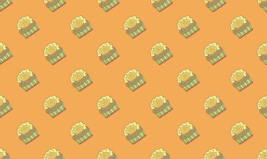 Farklı aksesuarlara sahip renkli arkaplan