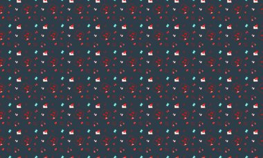 Farklı aksesuarlara sahip renkli arkaplan