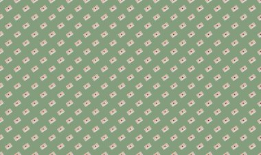 Farklı aksesuarlara sahip renkli arkaplan