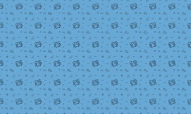 Farklı aksesuarlara sahip renkli arkaplan