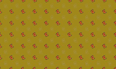 Farklı aksesuarlara sahip renkli arkaplan