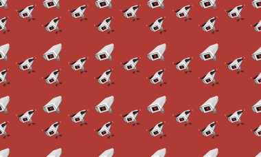 Farklı aksesuarlara sahip renkli arkaplan