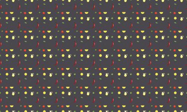 Farklı aksesuarlara sahip renkli arkaplan