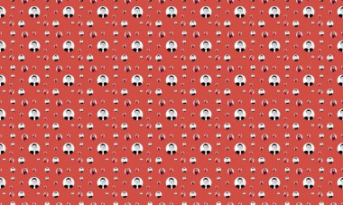 Farklı aksesuarlara sahip renkli arkaplan