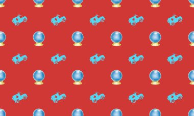 Farklı aksesuarlara sahip renkli arkaplan