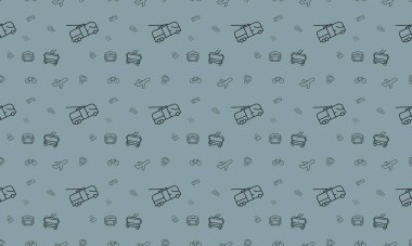 Farklı aksesuarlara sahip renkli arkaplan