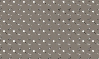 Farklı aksesuarlara sahip renkli arkaplan