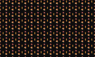 Farklı aksesuarlara sahip renkli arkaplan