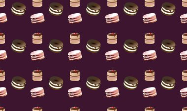 Farklı aksesuarlara sahip renkli arkaplan