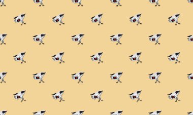 Farklı aksesuarlara sahip renkli arkaplan