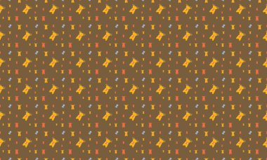 Farklı aksesuarlara sahip renkli arkaplan