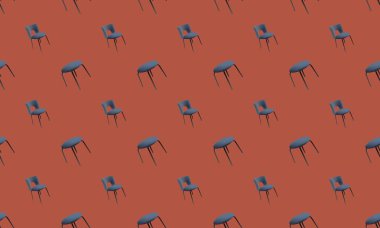 Farklı aksesuarlara sahip renkli arkaplan