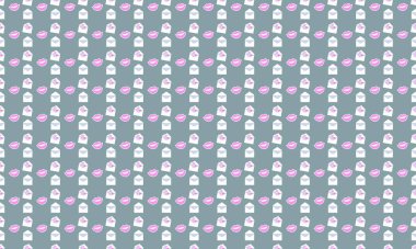 Farklı aksesuarlara sahip renkli arkaplan