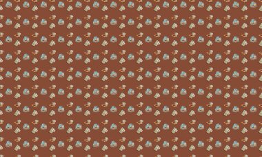 Farklı aksesuarlara sahip renkli arkaplan