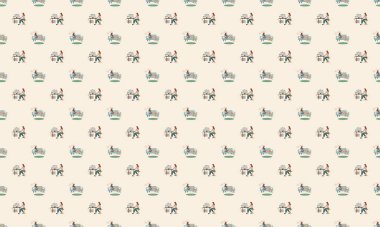 Farklı aksesuarlara sahip renkli arkaplan