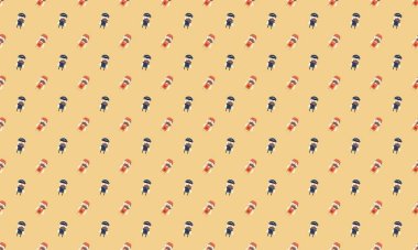 Farklı aksesuarlara sahip renkli arkaplan