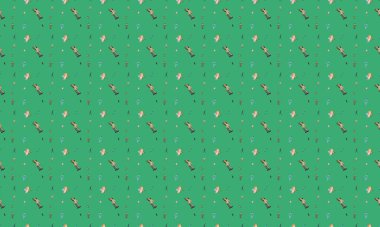 Farklı aksesuarlara sahip renkli arkaplan