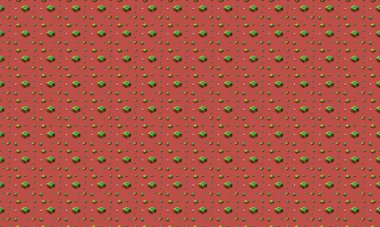 Farklı aksesuarlara sahip renkli arkaplan