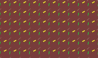 Farklı aksesuarlara sahip renkli arkaplan