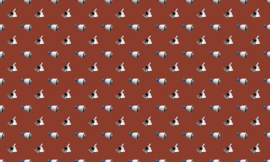 Farklı aksesuarlara sahip renkli arkaplan