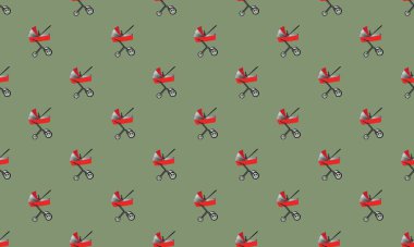 Farklı aksesuarlara sahip renkli arkaplan