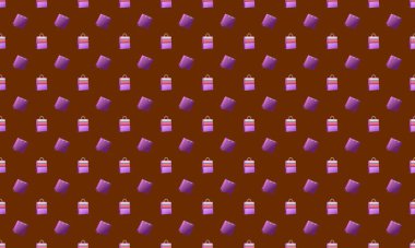 Farklı aksesuarlara sahip renkli arkaplan