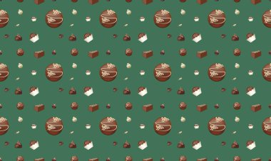 Farklı aksesuarlara sahip renkli arkaplan